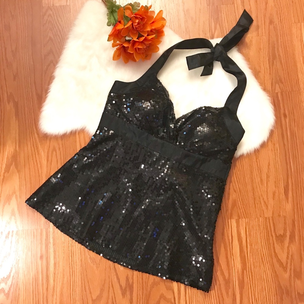 NWT Krafty sequin Halter Top size M